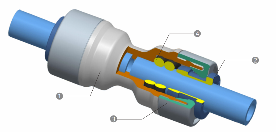 Chimay push-in connector material POM